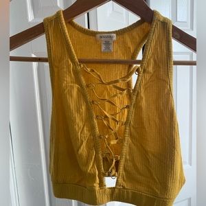 Front Lace racerback crop top